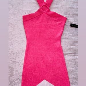 Almost Famous - Neon Pink shaper dress